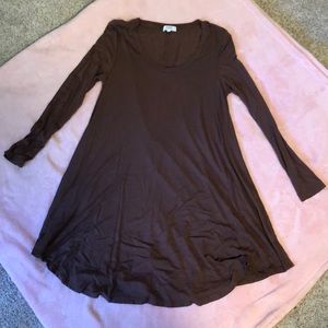 Brown long sleeve dress
